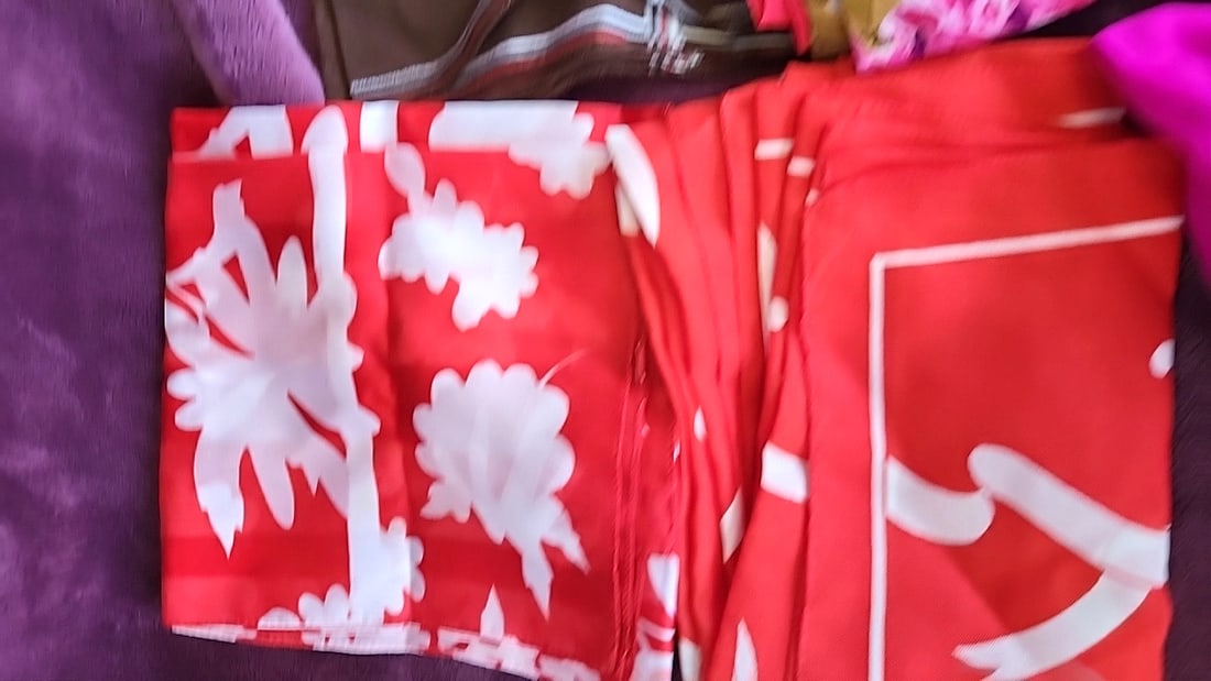 Assorted Scarf Lot with Skycraft Designs Silk Anne Klein, Floral Polka Dot Geometric Prints - 4