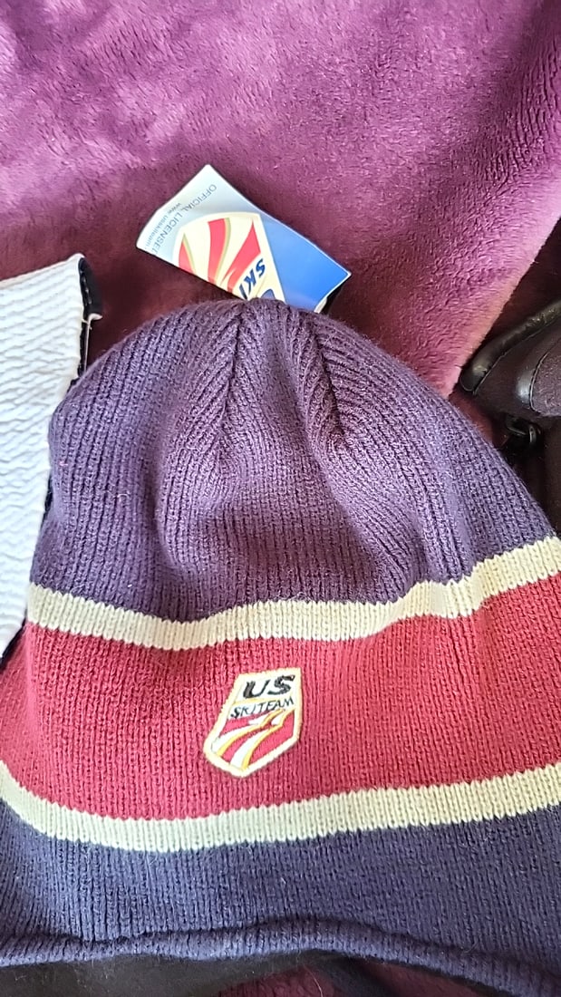 Winter Hat & Glove Lot: US Ski Team Beanies, Holland America Bucket Hat, Polartec Gloves - 3