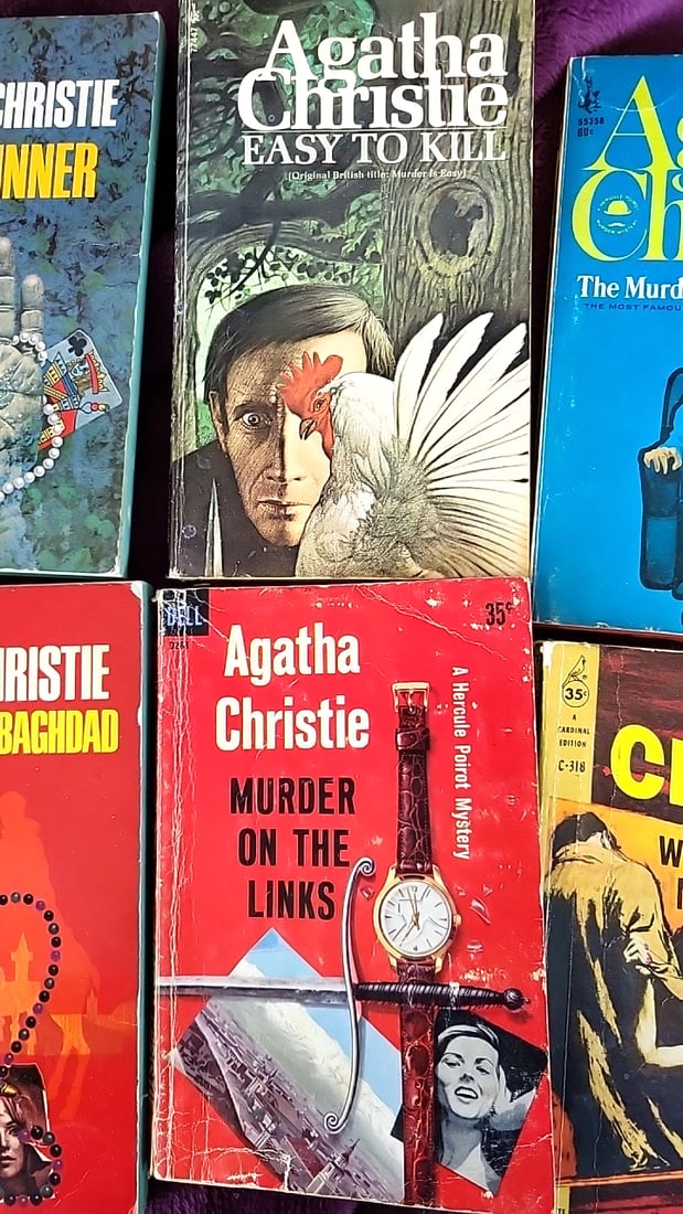 Agatha Christie Paperback Mystery Book Lot of 6, Dell & Cardinal Editions - 3