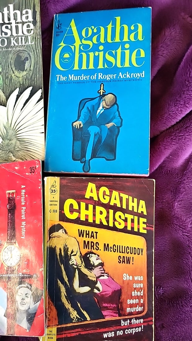 Agatha Christie Paperback Mystery Book Lot of 6, Dell & Cardinal Editions - 4