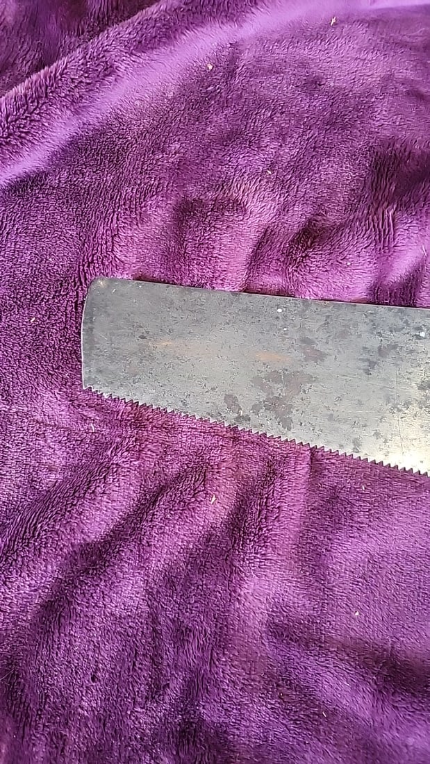 Henry Disston & Sons D-8 Hand Saw 26 in Blade Carved Wood Handle - 7