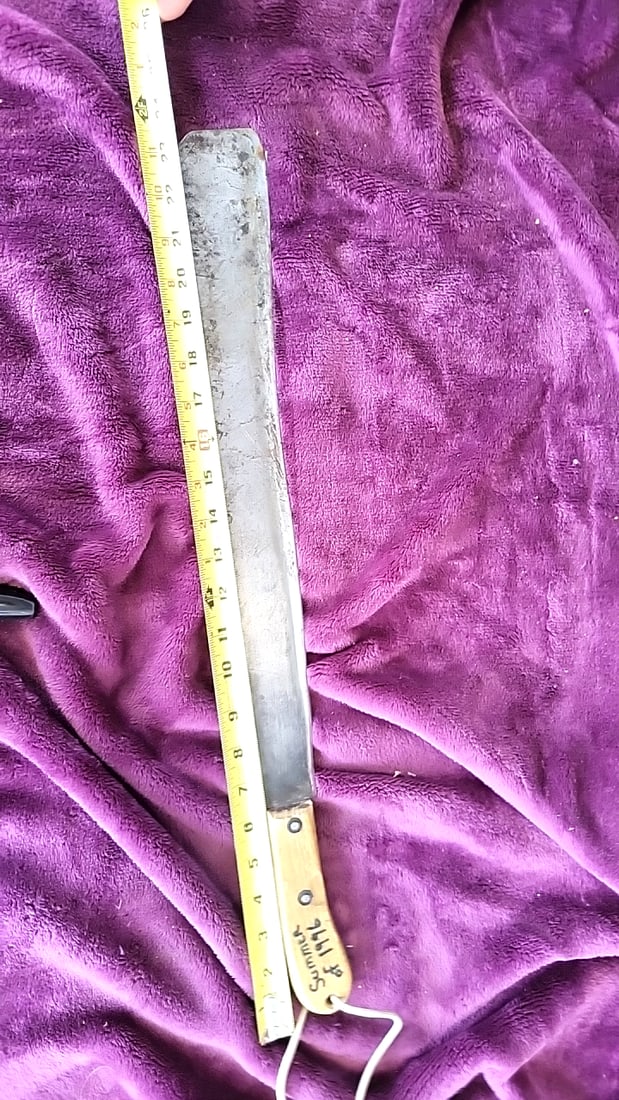 Wood Handle Machete Cane Knife, Approx. 22 in Overall - 5