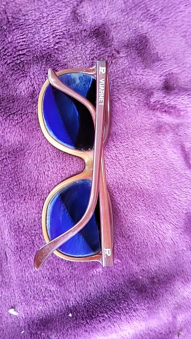 Vuarnet 002 Sunglasses Brown Frame Mirrored Lenses France - 4