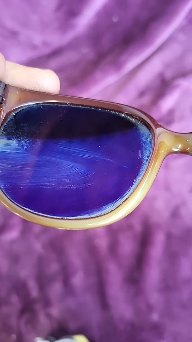 Vuarnet 002 Sunglasses Brown Frame Mirrored Lenses France - 8