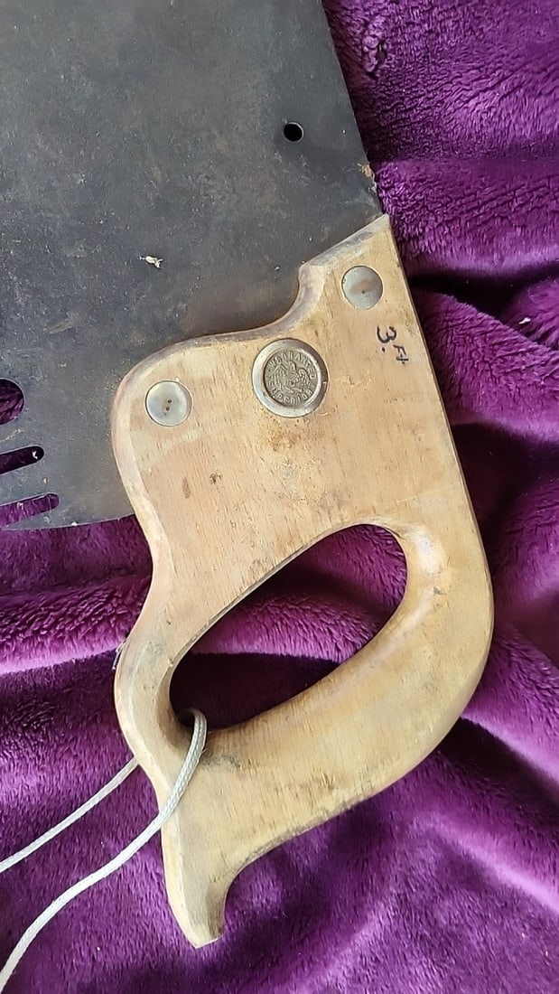 36 in Tree Saw with Wooden Handle and Warranted Superior Medallion - 2