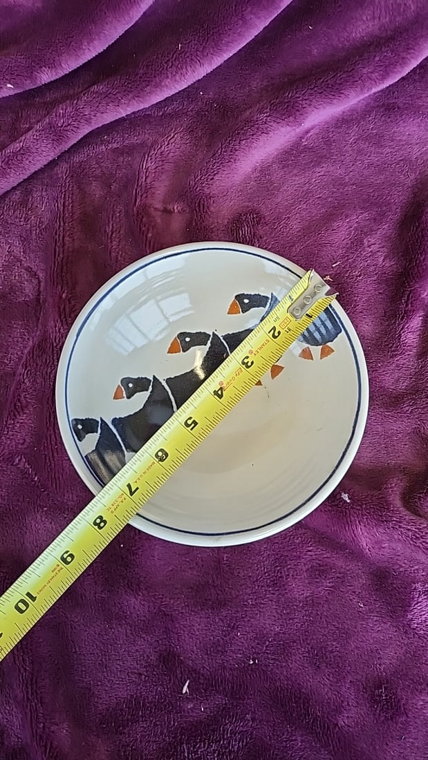 M.A. Hadley Stoneware Bowl with Geese Design, 7.5 in - 4