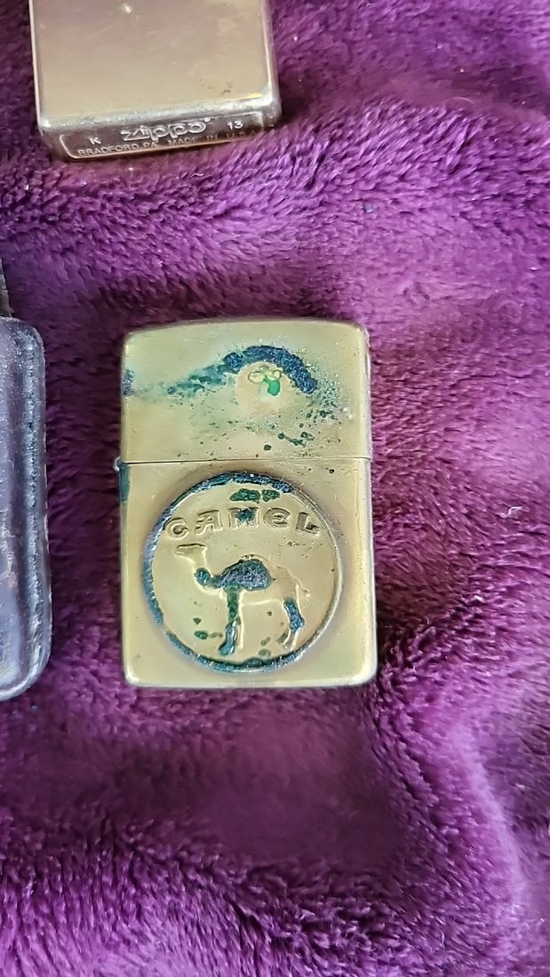Zippo Lighter Lot with Camel Logo Lighter, Hawkes Premium & The Bushwhacker Matchbooks - 2
