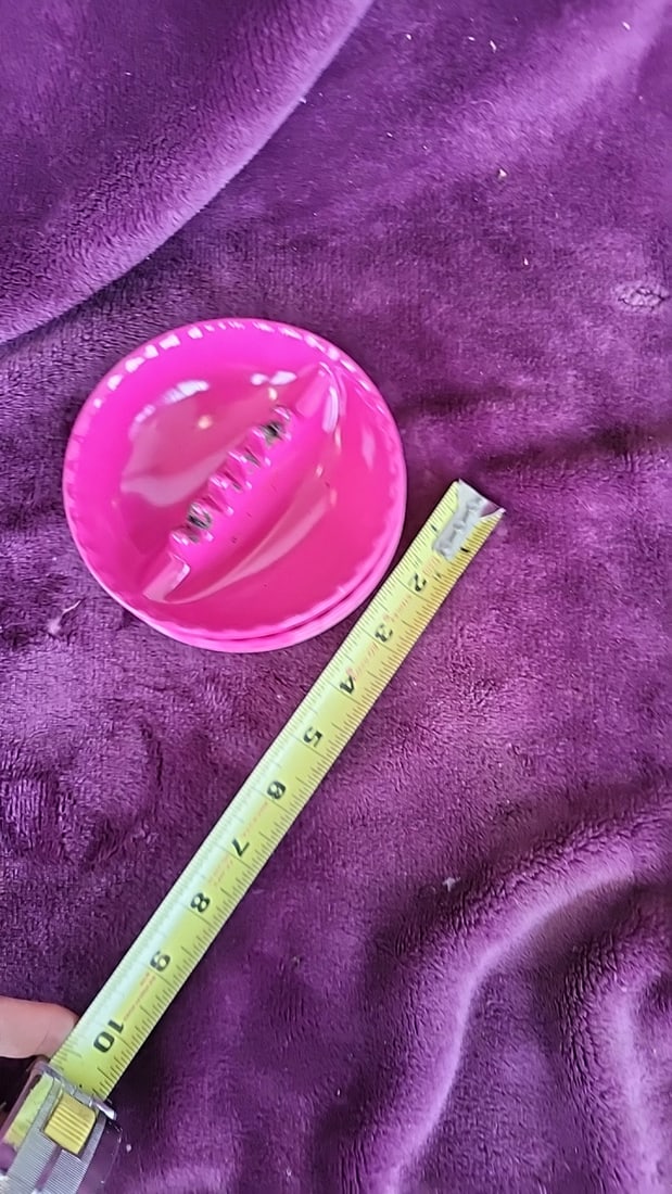 Lot of 3 A.H. Holt Pink Plastic Round Ashtrays Pat. 2362756 - 4