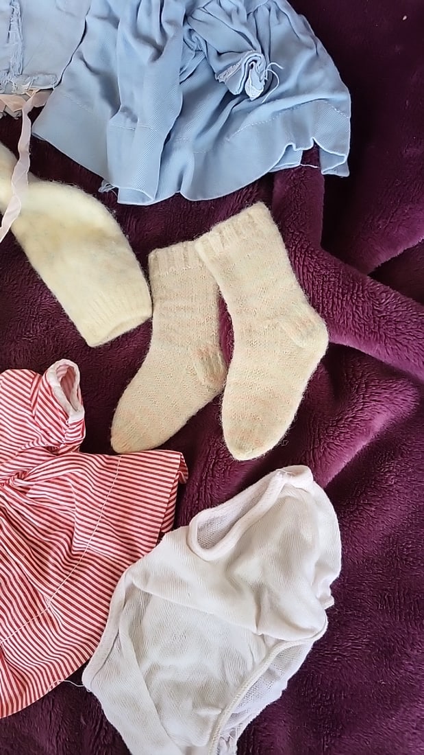 Doll Clothes Lot Dresses Sweaters Socks Shoes for 14-18 in High-Heeled Girl Dolls - 6