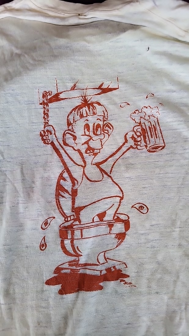 Hanes Pro's Choice White Goofy's A Tavern Graphic T-Shirt - 7