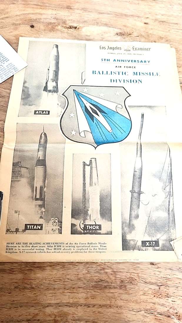 1950s US Air Force Ballistic missile photo lot. Douglas and Convair. Unclassified - 8