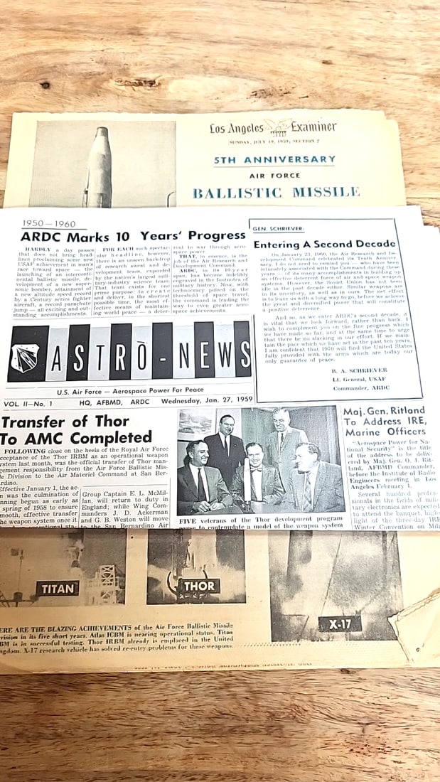 1950s US Air Force Ballistic missile photo lot. Douglas and Convair. Unclassified - 9