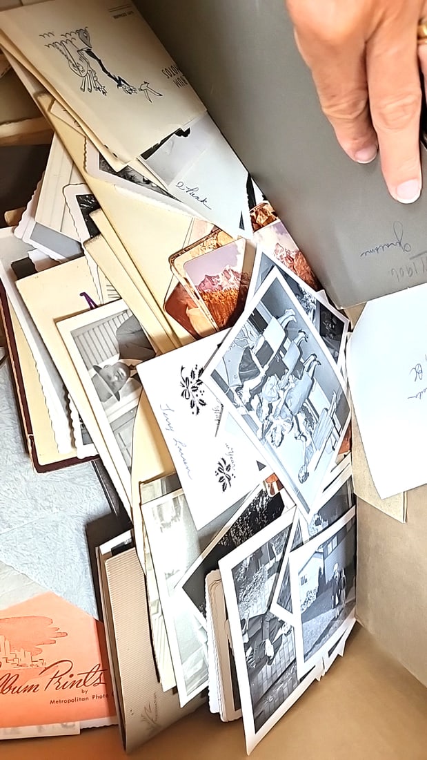 Vintage Family Photo Lot with Black White and Color Snapshots, Albums. - 2
