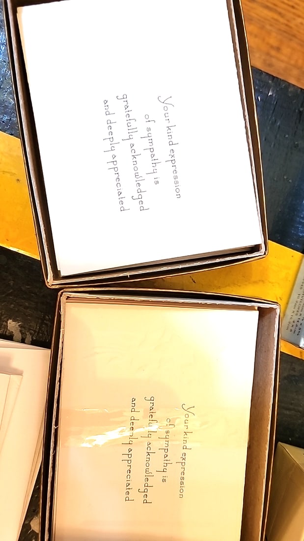 6 assorted boxes of vintage Note Cards. Cranes, Cocktails, Sympathy - 4
