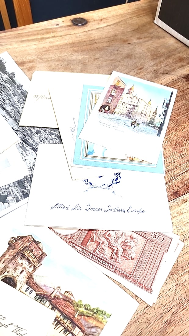 Vintage Greece Salonique Travel Ephemera Lot, Greek Acroplois. US military base. - 3