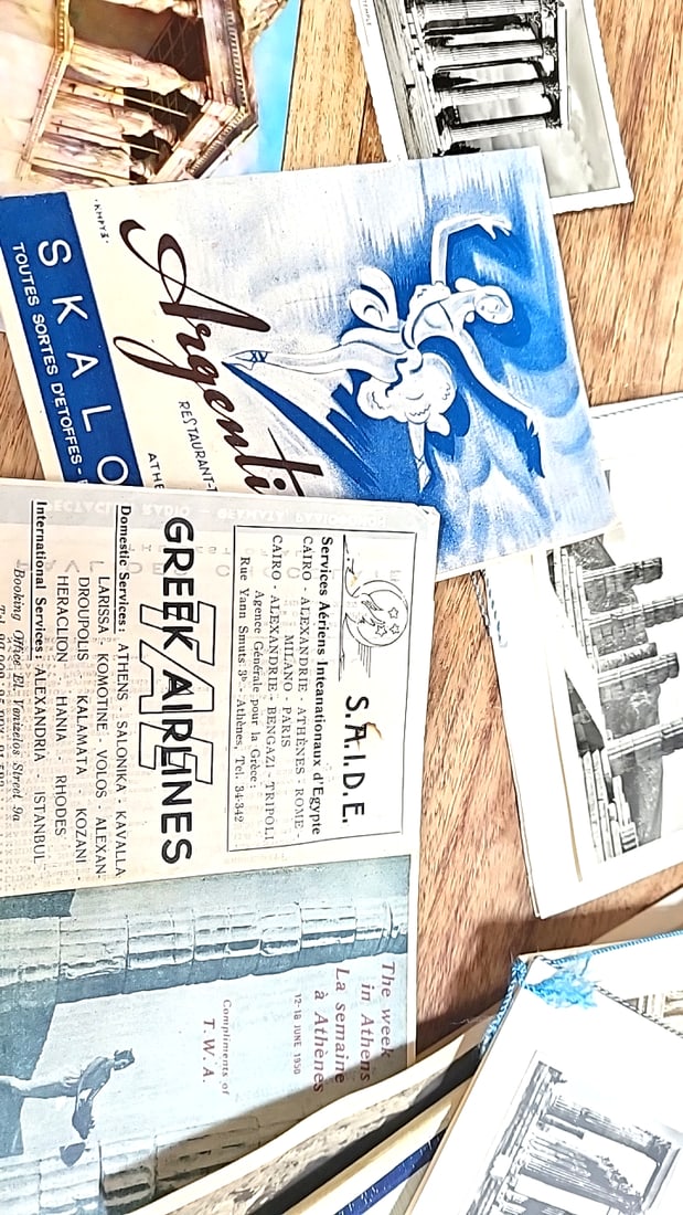 Vintage Greece Salonique Travel Ephemera Lot, Greek Acroplois. US military base. - 5
