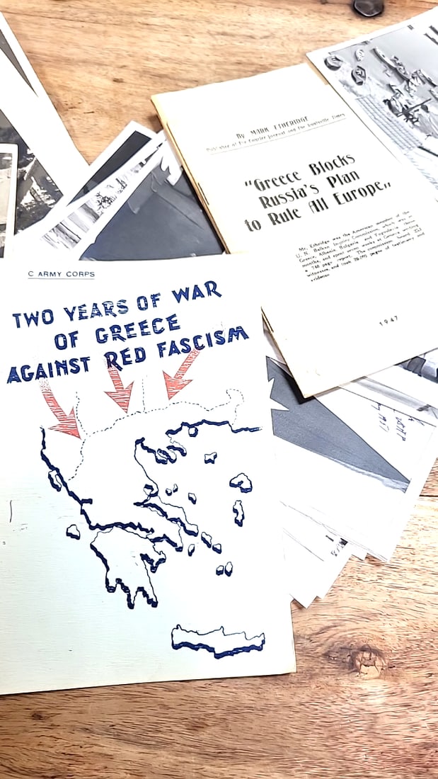 Vintage Greece Salonique Travel Ephemera Lot, Greek Acroplois. US military base. - 6