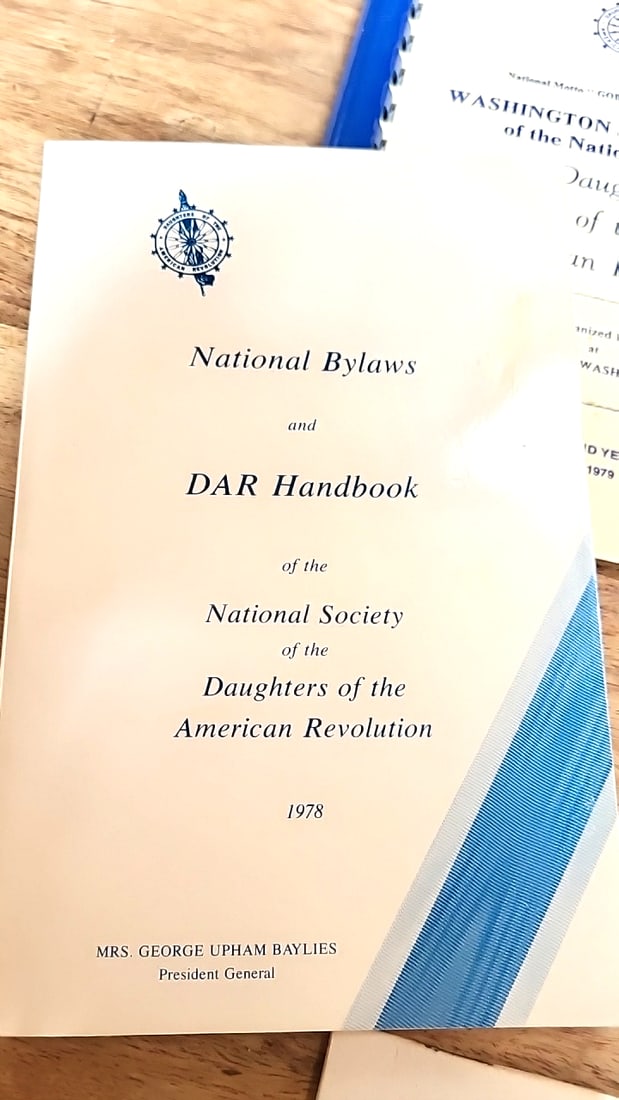 Daughters of the American Revolution DAR Bylaws Handbook Yearbook Booklet Lot 1970s - 3