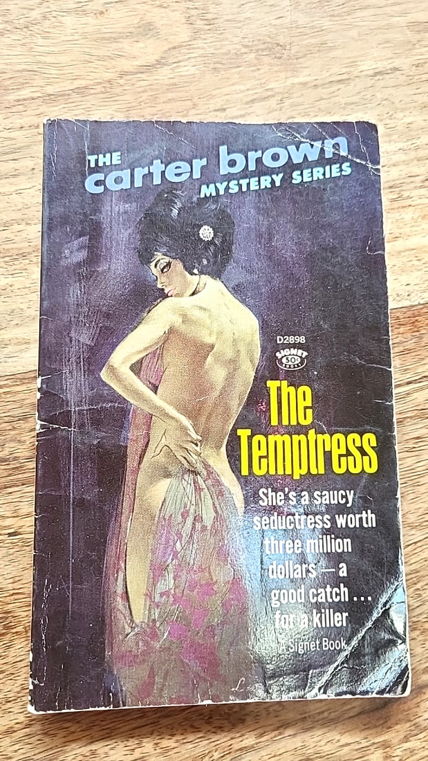 4 Vintage Mystery Pulp z Fiction Paperbacks Ian Fleming Mickey Spillane Carter Brown - 13