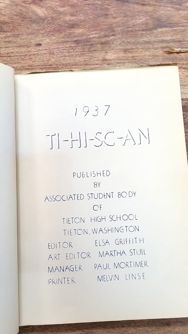 1936 1937 Ti-Hi-Sc-An High School Yearbooks Tieton Washington. - 11