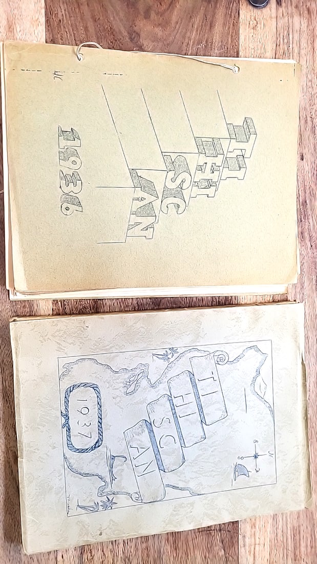 1936 1937 Ti-Hi-Sc-An High School Yearbooks Tieton Washington.: For being almost 100 years old, great condition 8.5 x 11 x 0.4 1lb Low Estimate: 25.00 High Estimate: 120.00