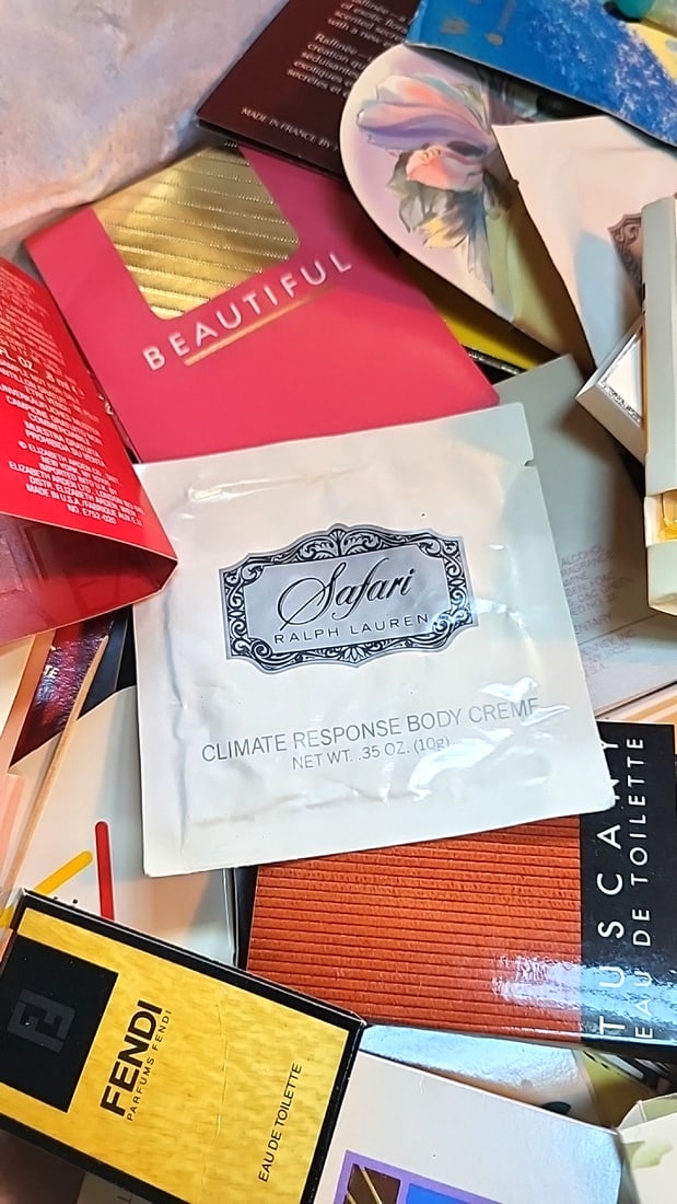 Assorted Designer Perfume Sample Cards & Vials Chanel No.5 Fendi Guerlain Ralph Lauren - 2