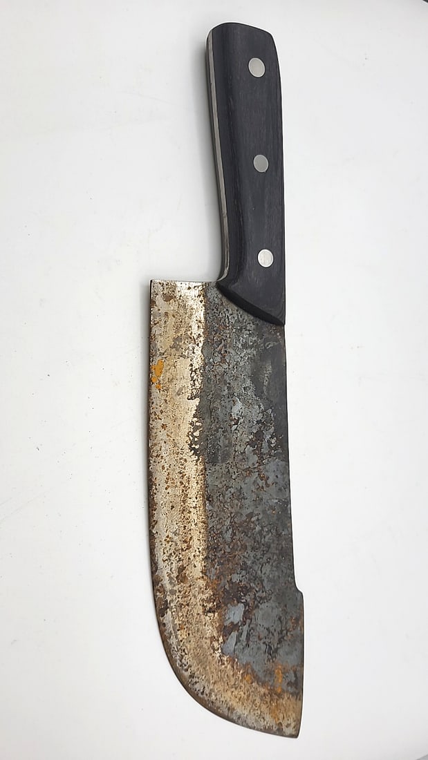 Coolina 2-Piece Cleaver Knife Lot with Black Handles and Canvas Sheath - 10