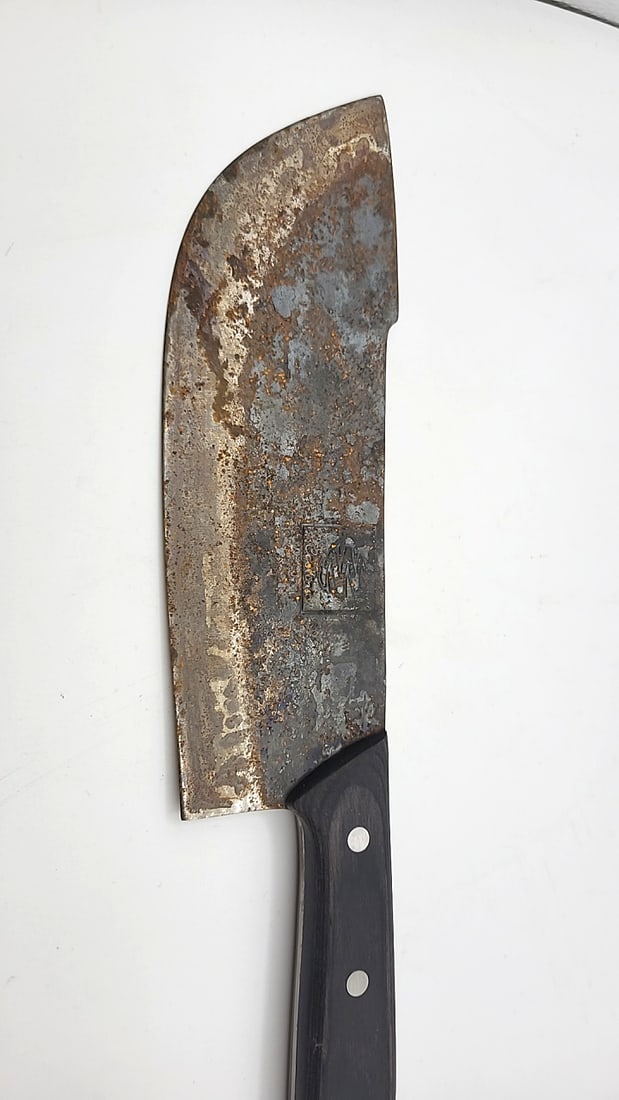 Coolina 2-Piece Cleaver Knife Lot with Black Handles and Canvas Sheath - 8