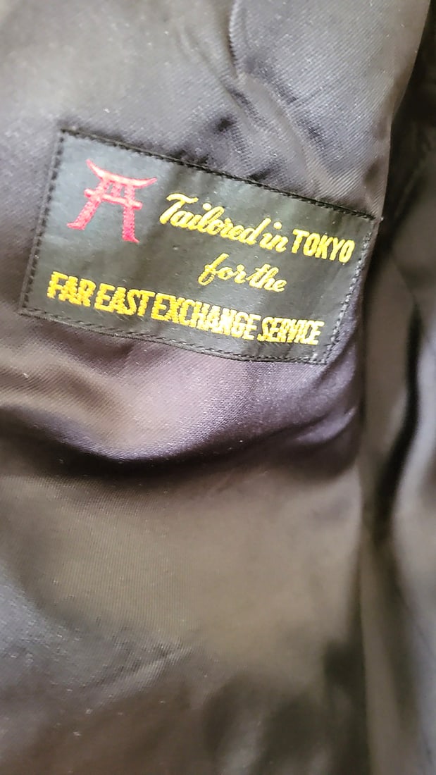Vintage Far East Exchange Service Tailored in Tokyo Black Military Dress Uniform with Trousers, C... - 3
