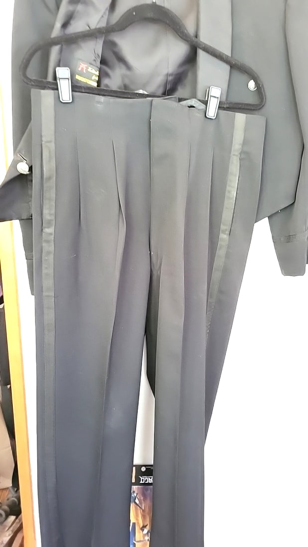 Vintage Far East Exchange Service Tailored in Tokyo Black Military Dress Uniform with Trousers, C... - 6