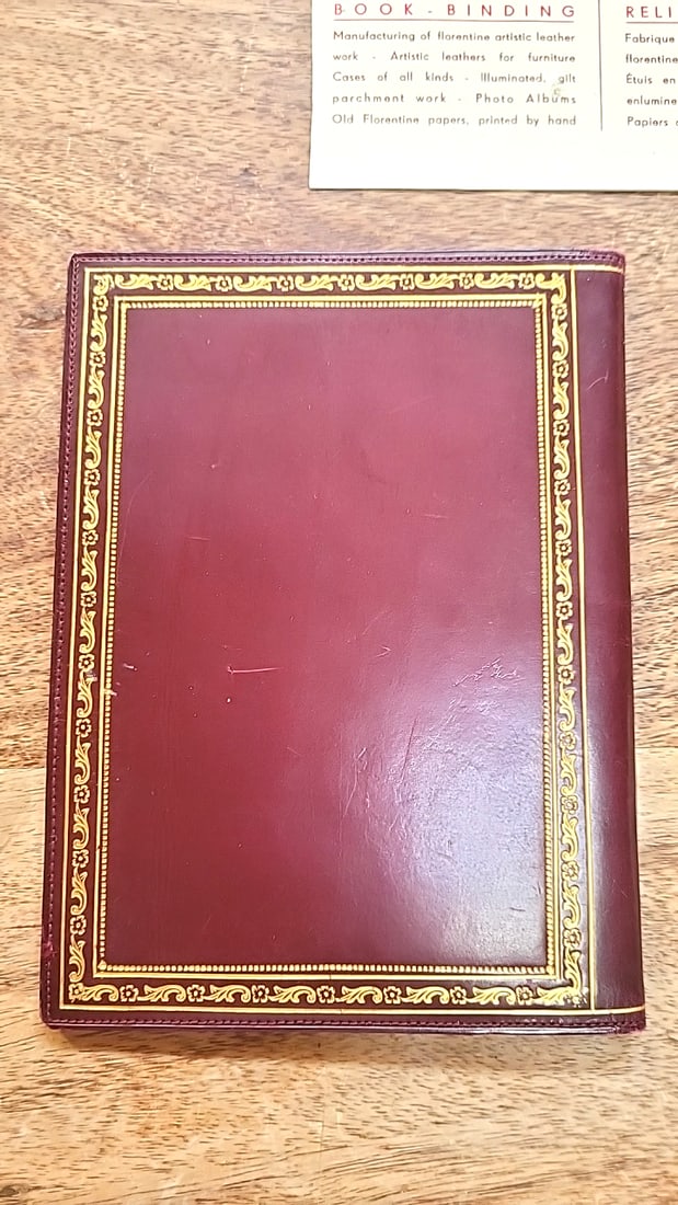 Italian Hand Tooled Leather Bifold Photo Albums Frames. Vintage - 10