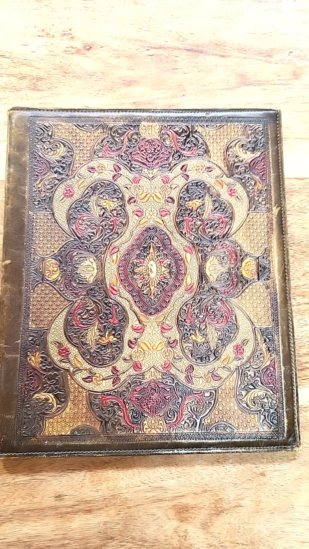 Italian Hand Tooled Leather Bifold Photo Albums Frames. Vintage - 2