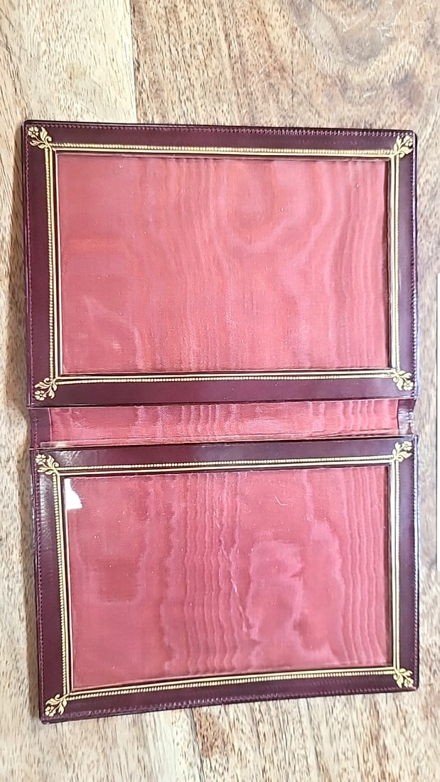Italian Hand Tooled Leather Bifold Photo Albums Frames. Vintage - 9