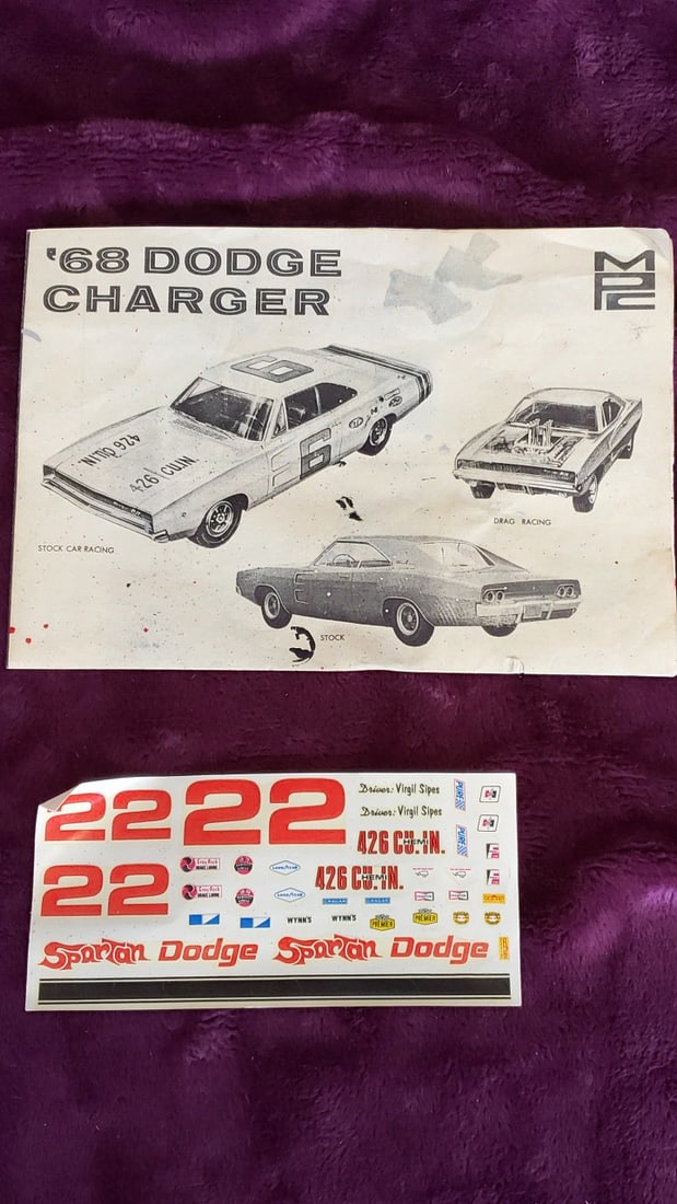 Vintage Toy Lot Regal License Number Bingo MPC 1968 Dodge Charger Model Kit Jacks Charms - 16