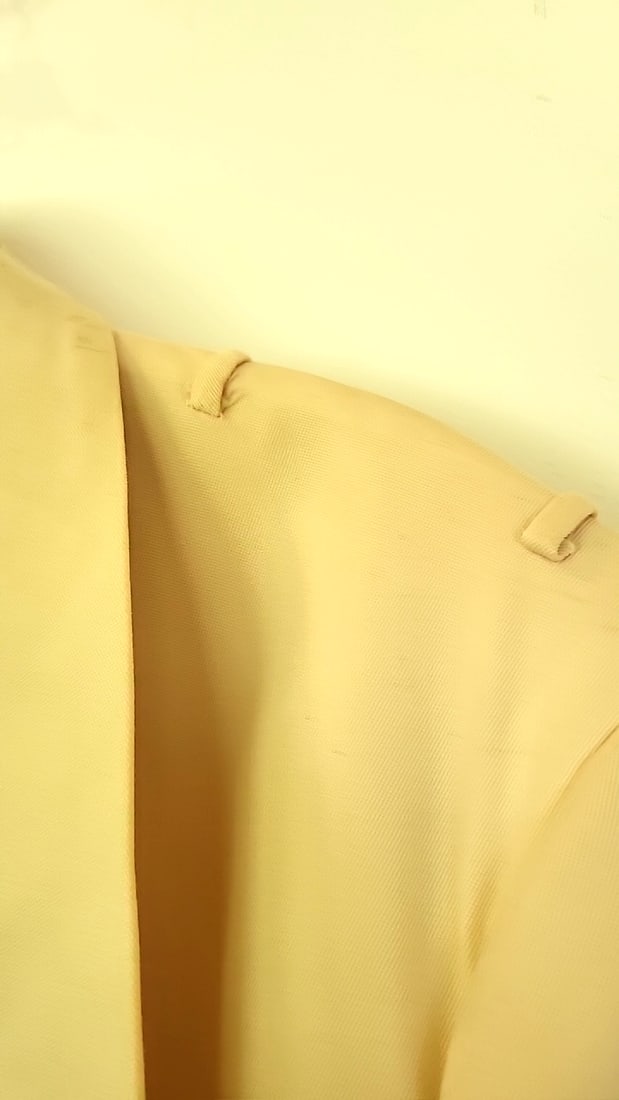 James S. Lee and Co. Ivory Cropped Tuxedo Jacket Shawl Collar Crest Buttons - 5