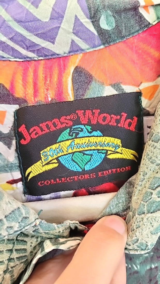 Jams World Collectors Edition 30th anniversary. Size M Tropical Floral Palm Button-Up Shirt - 2