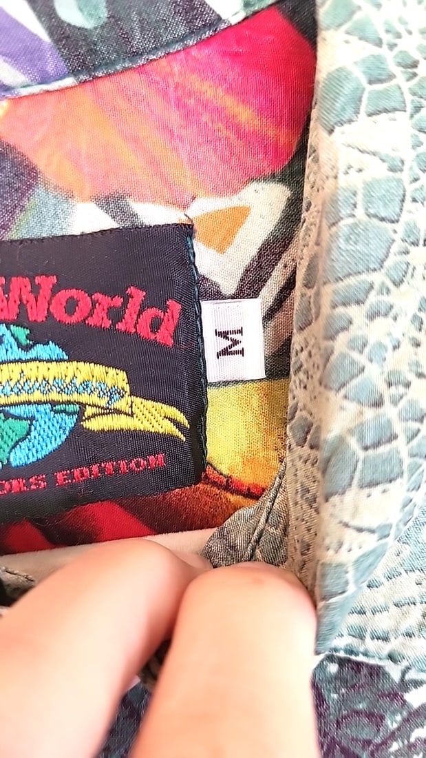 Jams World Collectors Edition 30th anniversary. Size M Tropical Floral Palm Button-Up Shirt - 3