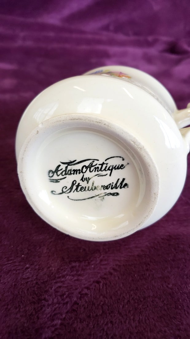 Assorted Ceramic Decor Lot: Your Father's Mustache New Orleans Mug, Floral Creamer, Mosaic Tray - 9