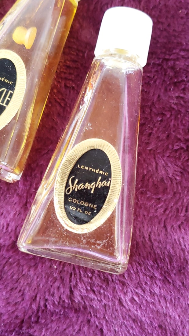 Lot of 3 Lentheric Cologne Bottles Tweed Miracle Shanghai 1/2 fl oz - 2