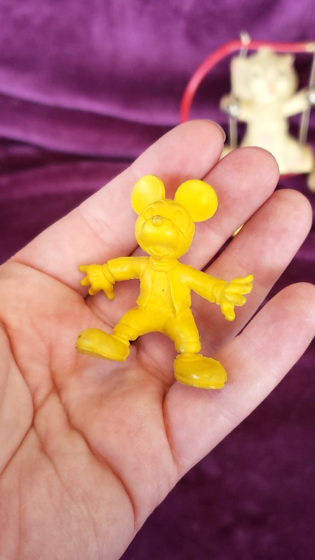 Walt Disney Rubber Toy Lot Mickey Mouse Dumbo Rempel Elephant Jolly Swing Figure - 3