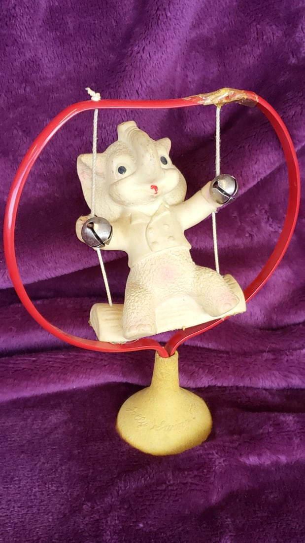 Walt Disney Rubber Toy Lot Mickey Mouse Dumbo Rempel Elephant Jolly Swing Figure - 4