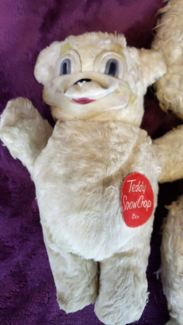 Lot of 3 Rubber Face Plush Toys: Gund Creation Lamb, Teddy SnowCrop Bear, Monkey - 4