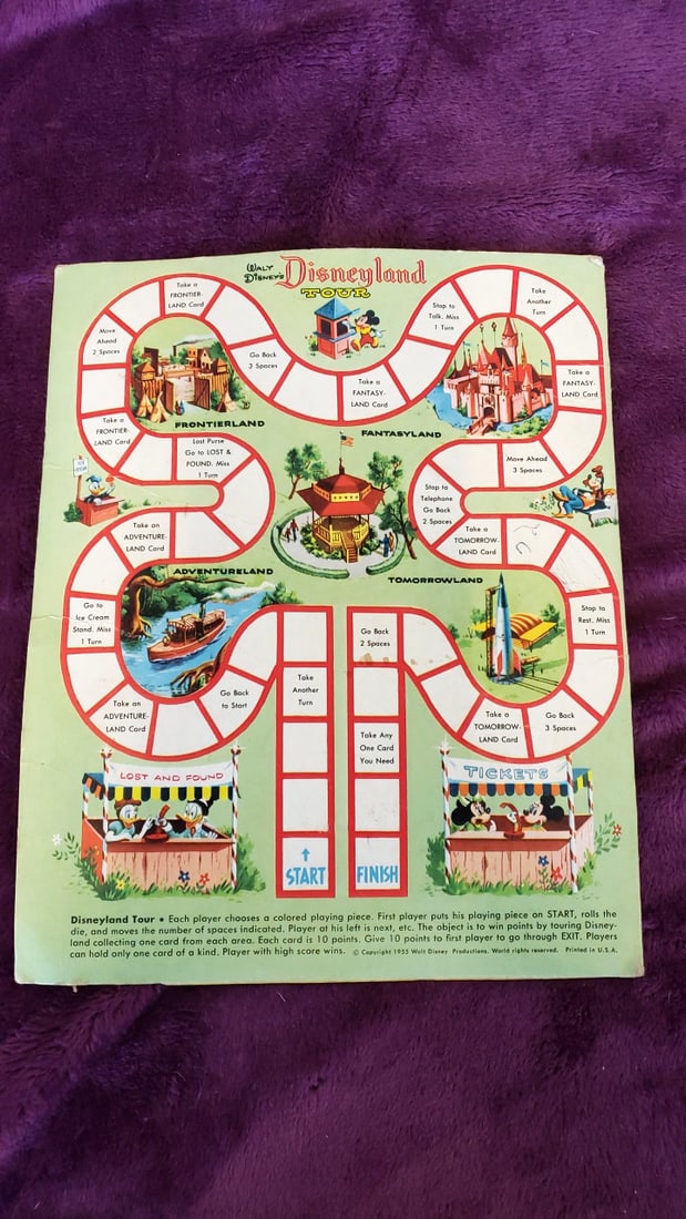 Vintage Game Lot Whitman Disney Tiddly Winks, Disneyland Tots, Jet Race, Knickerbocker Target, What - 6