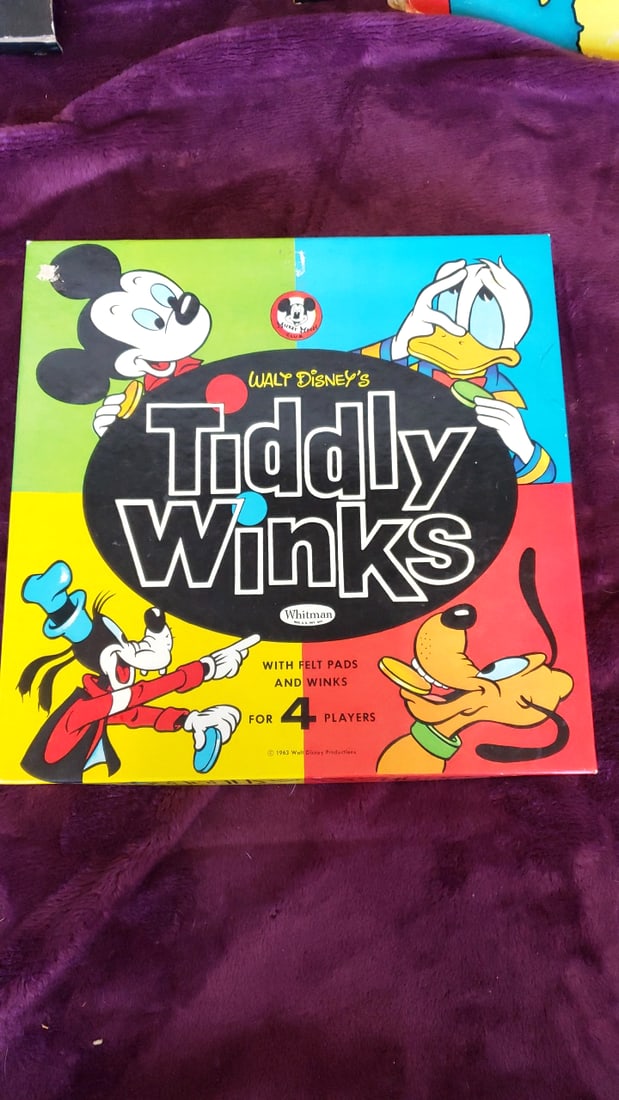 Vintage Game Lot Whitman Disney Tiddly Winks, Disneyland Tots, Jet Race, Knickerbocker Target, What - 7