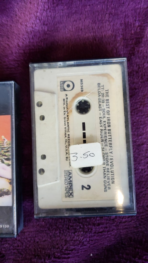 5 Rock Cassette Tape Lot: Aerosmith Get Your Wings/Greatest Hits, Led Zeppelin, Iron Butterfly - 4