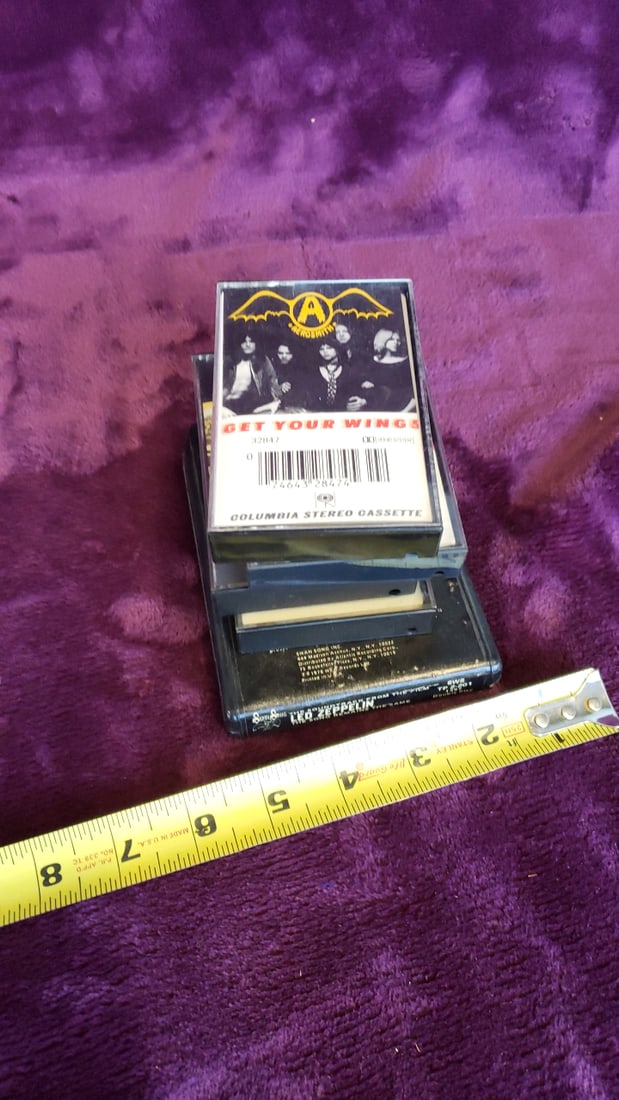 5 Rock Cassette Tape Lot: Aerosmith Get Your Wings/Greatest Hits, Led Zeppelin, Iron Butterfly - 5