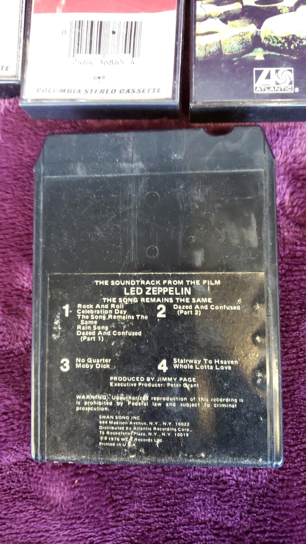 5 Rock Cassette Tape Lot: Aerosmith Get Your Wings/Greatest Hits, Led Zeppelin, Iron Butterfly - 6