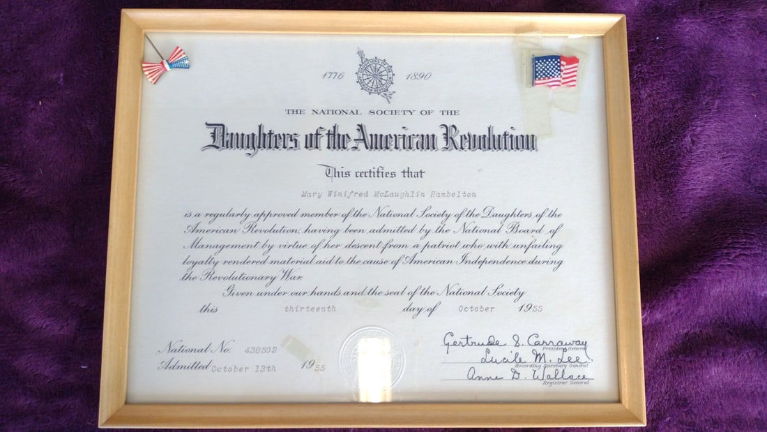 Daughters of the American Revolution DAR 1966 Handbook, Flags, Certificate & Ephemera Lot - 6