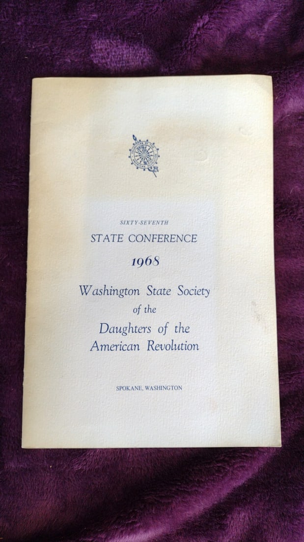 Daughters of the American Revolution DAR 1966 Handbook, Flags, Certificate & Ephemera Lot - 7