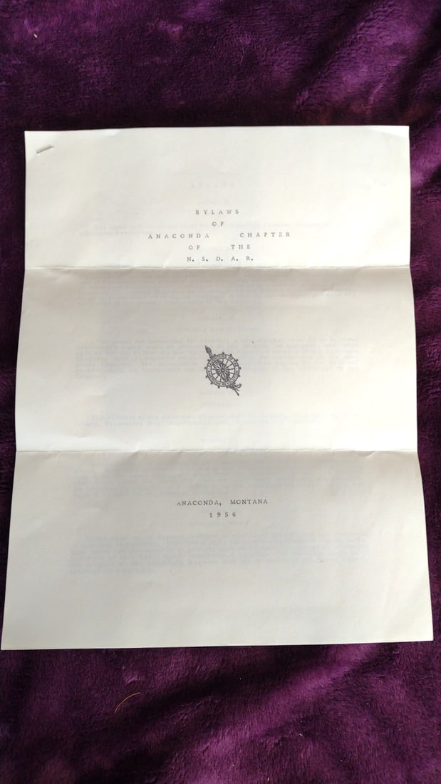 Daughters of the American Revolution DAR 1966 Handbook, Flags, Certificate & Ephemera Lot - 8